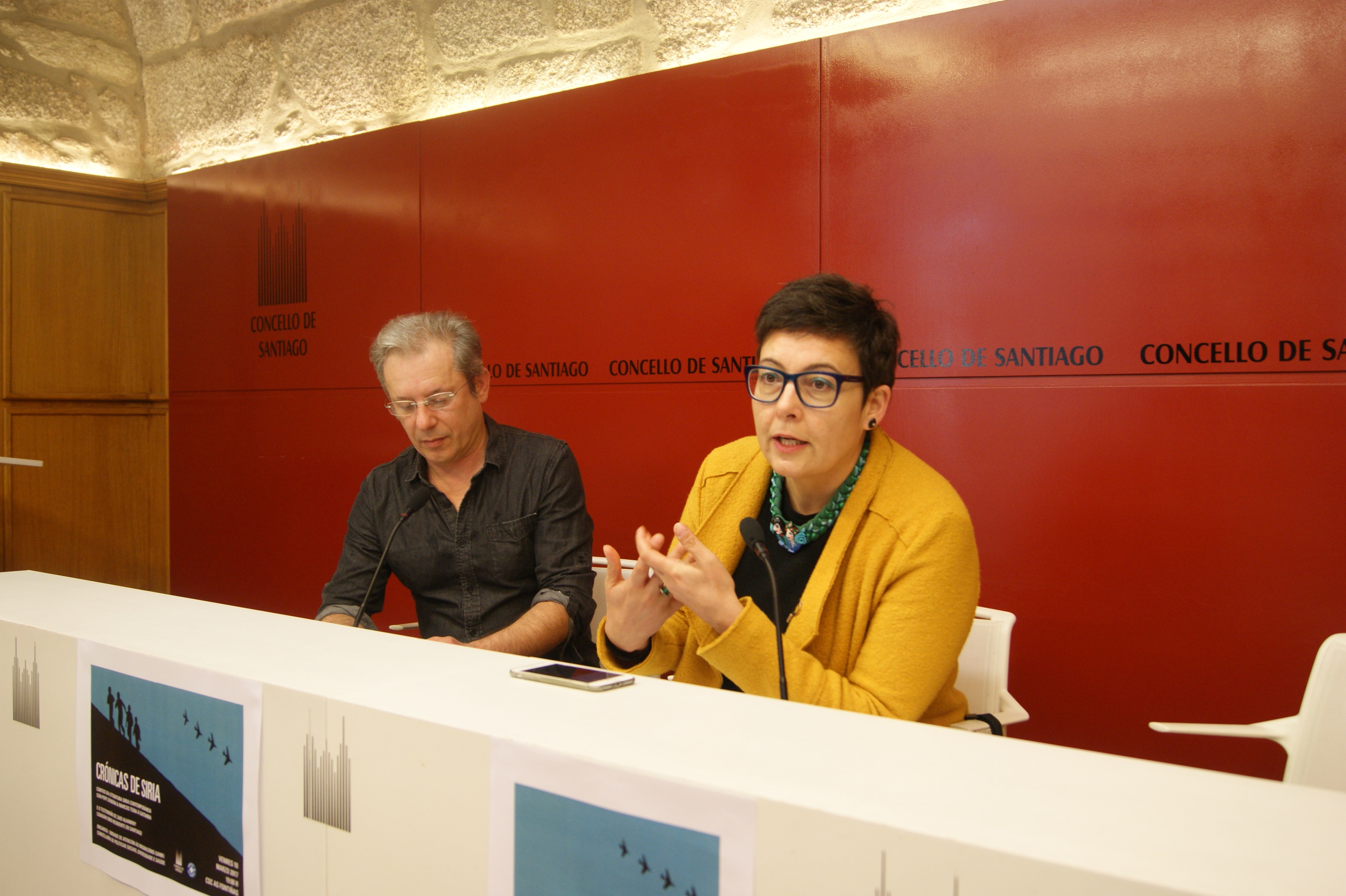 Pepe Sendón e Concha Fernández durante a rolda de prensa.