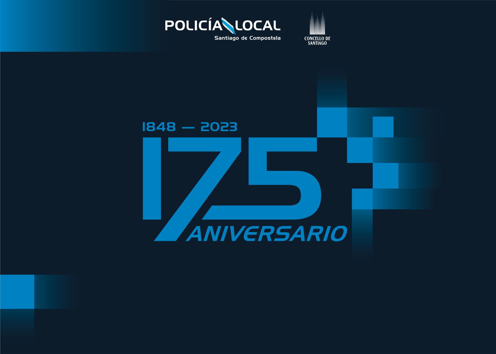 Logo do 175 aniversario da Policía local