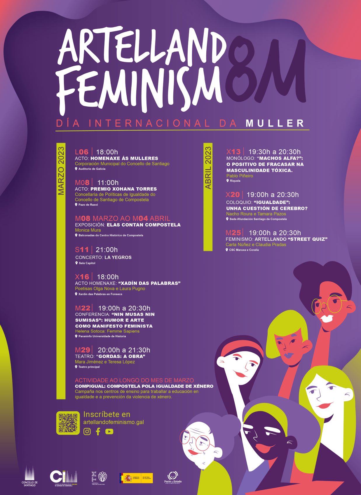 Cartaz do programa Artellando Feminismo
