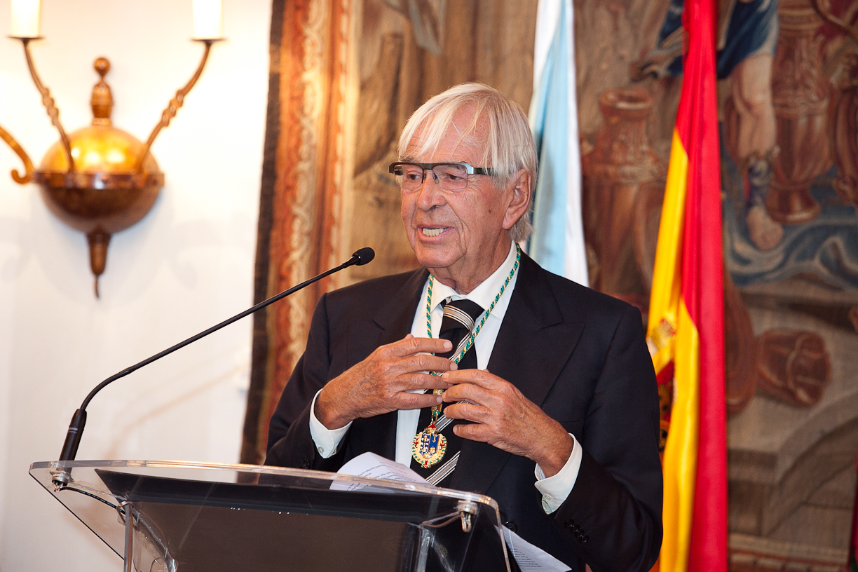 Sánchez Salorio cando recibiu a Medalla de Ouro da cidade